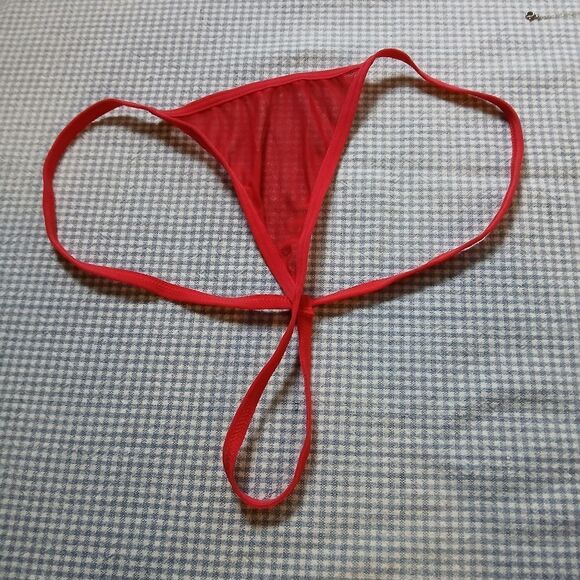 NWOT Red Lingerie Crotch Less Teddy w/G String Undies Size S - Picture 5 of 7